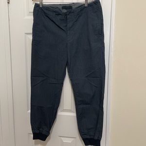 J. Crew Navy Twill Jogger Pants Soft Stretch Size 33 Regular